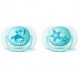 Avent Ultra Soft Chupeta Azul 0-6 m, 2 unid.