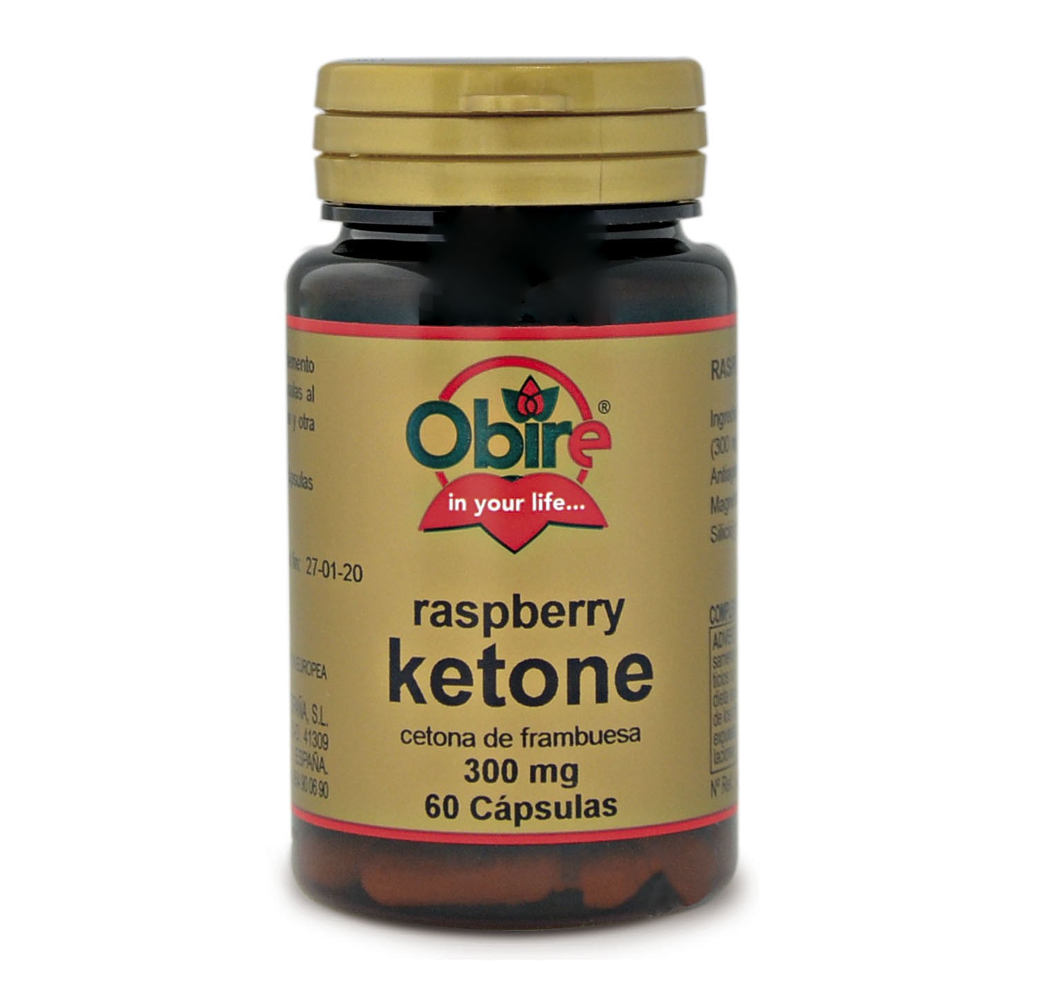 Obire framboesa cetonas 300 mg, 60 Caps.
