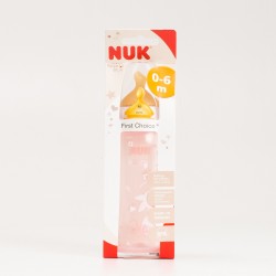 Nuk Garrafa Teto de Látex M 0-6m Rosa
