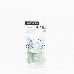 Chupeta Anatómica de Silicone Fusion Suavinex 4/18m, 2 unid.