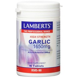 LAMBERTS Alho 1650 mg. Alta concentração, 90 comprimidos.