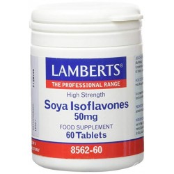 LAMBERTS Isoflavonas de soja 50mg, 60 comprimidos.