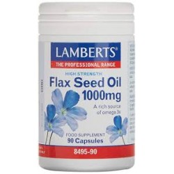 LAMBERTS Ac. Sementes de Linho 1000 mg, 90 cápsulas.