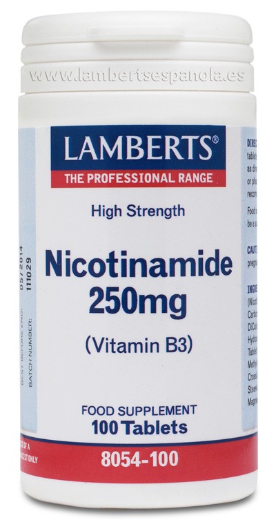 LAMBERTS Nicotinamida 250 mg, 100 comprimidos.