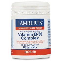 LAMBERTS Vitamin B-50 Complex, 60 comprimidos.