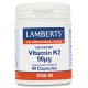 LAMBERTS Vitamina K2 90 mcg, 60 cápsulas.