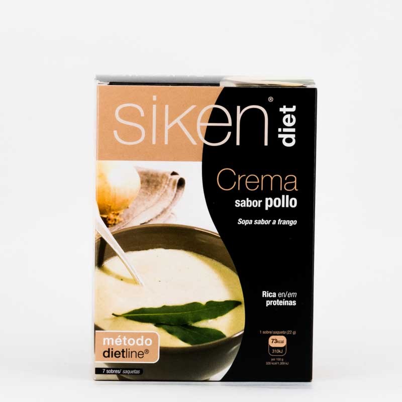 Siken Diet Creme de Sopa de Galinha, 7 Pacotes.