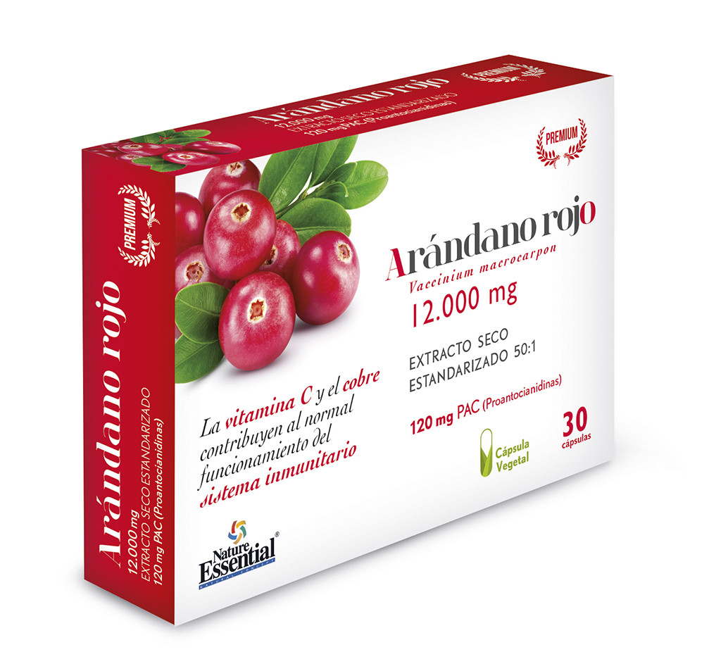 Nature Essential Cranberry 12mg, 30 cápsulas.