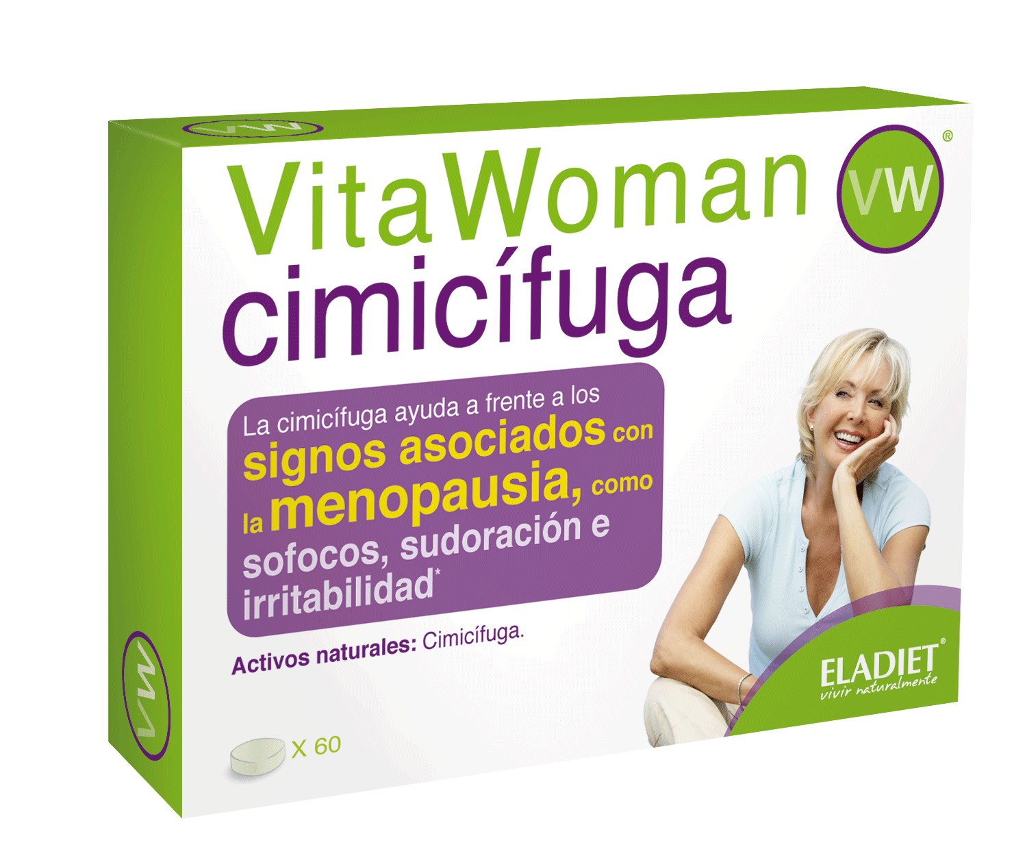 Eladiet Vitawoman Bebida de Carbono, 60 Comprimidos