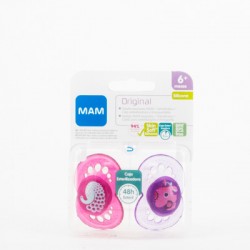 MAM Original Chupeta de Silicone +6m Pack Rosa