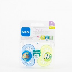 MAM Original Chupeta de Silicone +6m Pack Azul Verde
