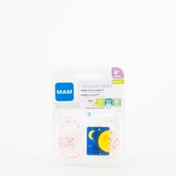 MAM Original Noite Chupeta de Silicone +6M Pack Duplo Rosa