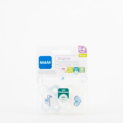 MAM Original Chupeta de Silicone 0-6M Pacote Neutro Duplo Mammy