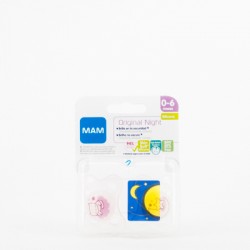 MAM Original Noite Chupeta de Silicone 0-6M Rosa