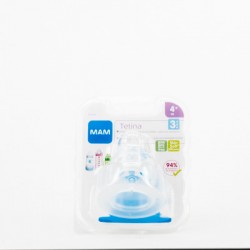 MAM Teto de Silicone de Fluxo Rápido +4m 2Pcs.