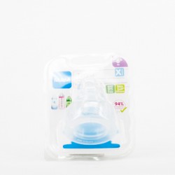 MAM bico de silicone de fluxo extra rápido +6m 2Pcs.