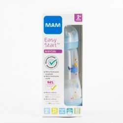 MAM Biberon início fácil anticólico azul, 260 ml