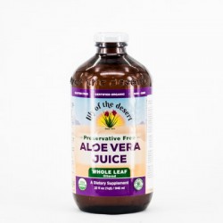 Suco de folha inteira de aloe do deserto de lírio, 946ml.