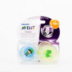 Avent Chupeta Classic 6-18m, 2 unid.
