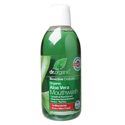 Dr Aloe Vera Orgânico Enxaguante bucal, 500ml.
