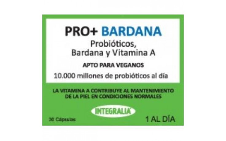 Integralia Pro+ Bardana, 30 cápsulas.