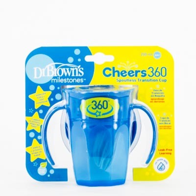 Dr Browns Tumbler 360 Sem Bocal Azul, 200 ml
