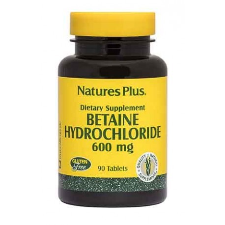 Natures Plus Betaína HCL 600 mg, 90 Comp.