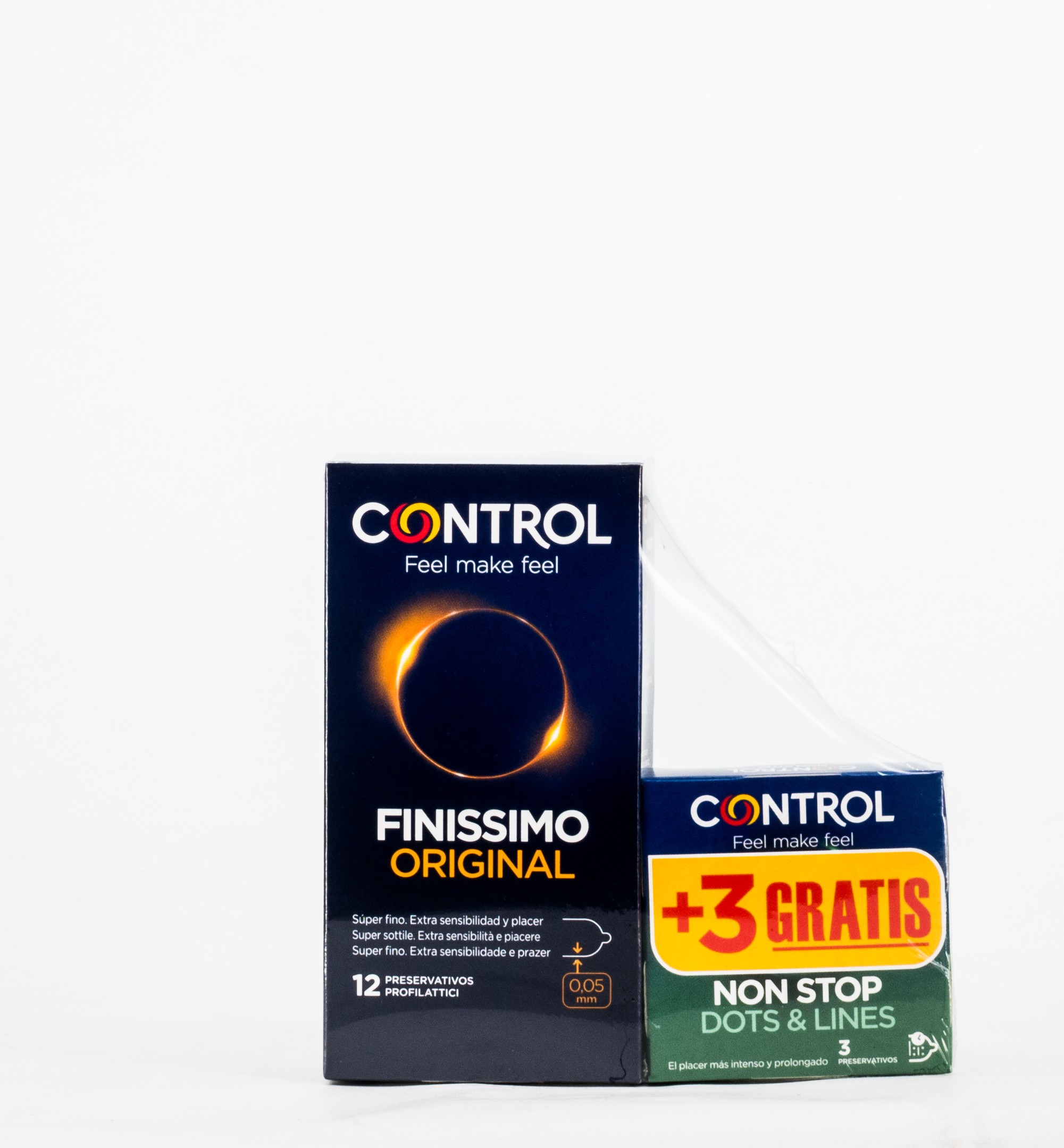 Controle Finíssimo Senso, 12 preservativos.