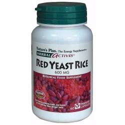 Nature's Plus Garden Arroz de levedura vermelha 600 mg 60 tampas