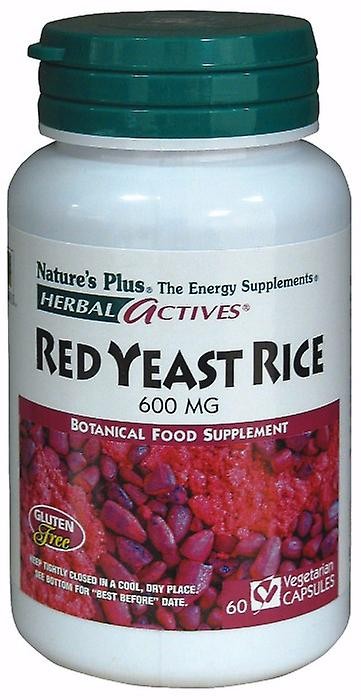 Nature's Plus Garden Arroz de levedura vermelha 600 mg 60 tampas