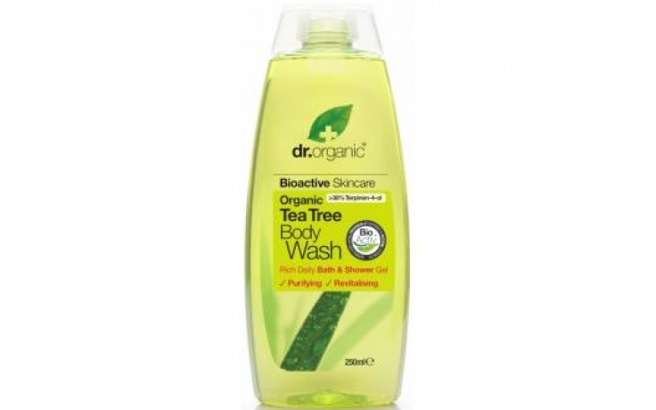 Dr Gel de banho orgânico Tea Tree, 250ml.