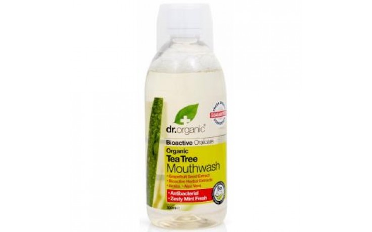 Enxaguante bucal Dr Dental Organic Tea Tree, 500ml.