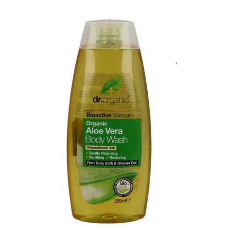 Dr Gel de banho orgânico de aloe vera, 250ml.