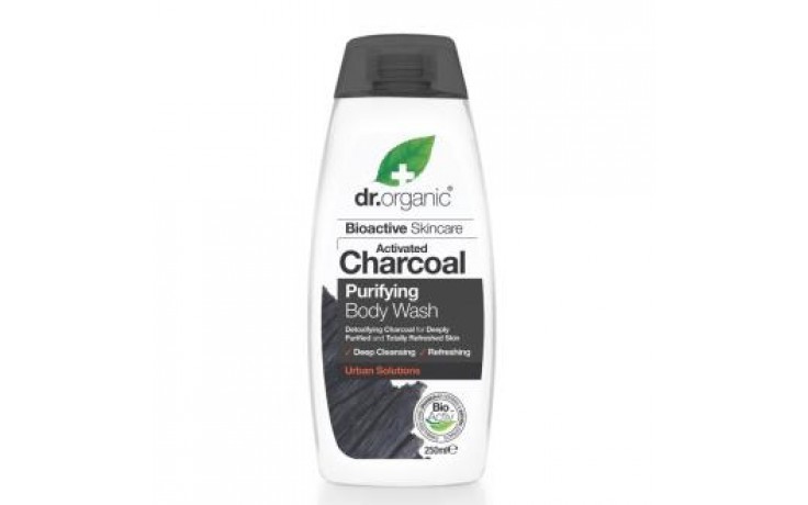 Dr Gel de banho de carvão ativado orgânico, 250ml.