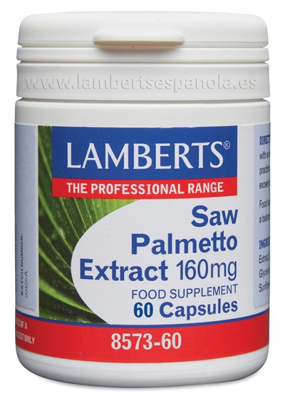 LAMBERTS Saw Palmetto Extrato 160mg, 60 cápsulas.