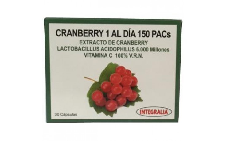 Integralia Cranberry uma vez ao dia 150 PACs 30 cápsulas