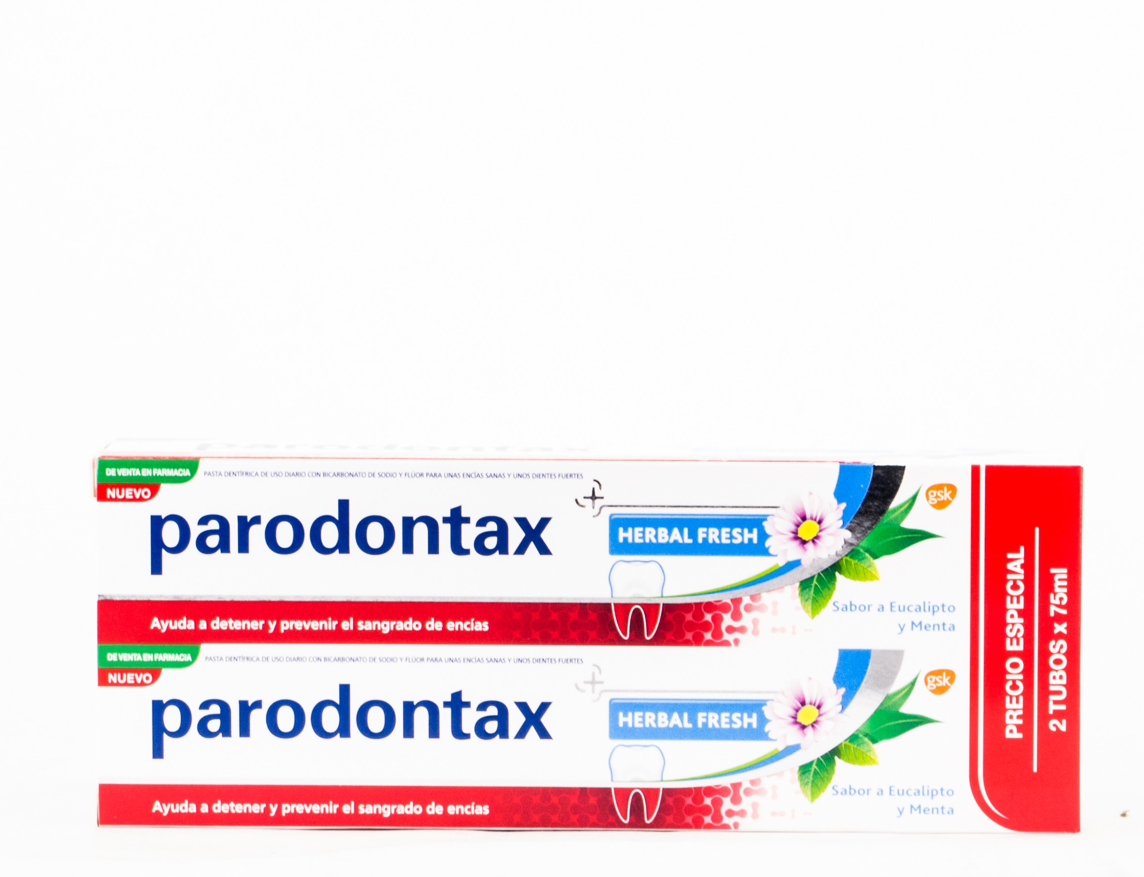 Parodontax Herbal Fresh Duplo (antes Extra Fresh), 2x75ml.