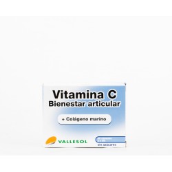 Vallesol Joint Wellness Vit C + Colágeno Marinho, 40 cápsulas.