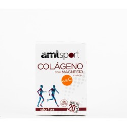AMLSport Colágeno com Magnésio + VitC, 20 Palitos.