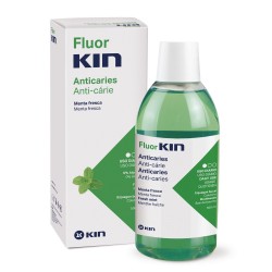 Enxaguante bucal anticavitário diário Fluoreto Kin, 500ml.