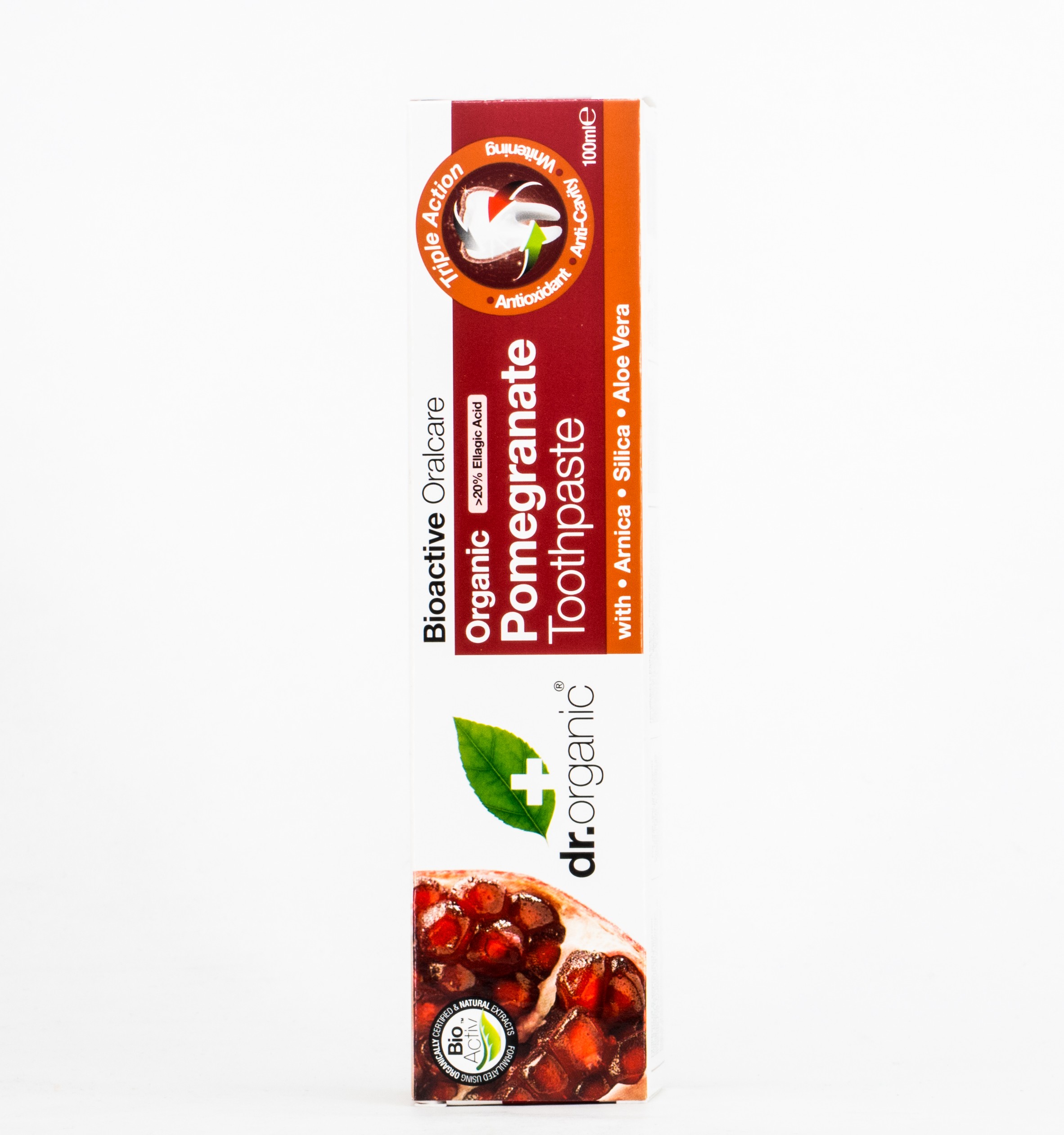 Dr Creme Dental Romã Orgânica, 100ml.