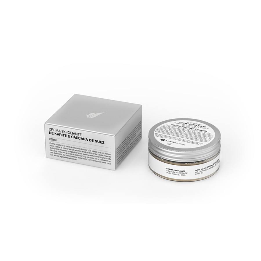 BotánicaPharma Casca de Nogueira + Esfoliante Facial Creme de Karité, 80 ml.