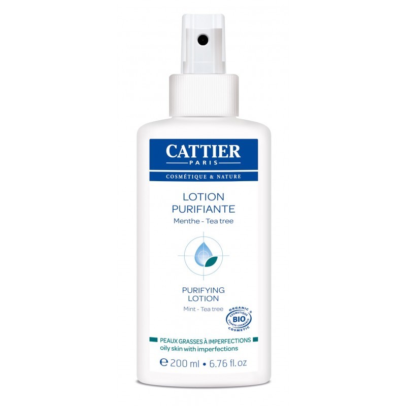 Loção Purificante Cattier com Tea Tree, 200 ml.