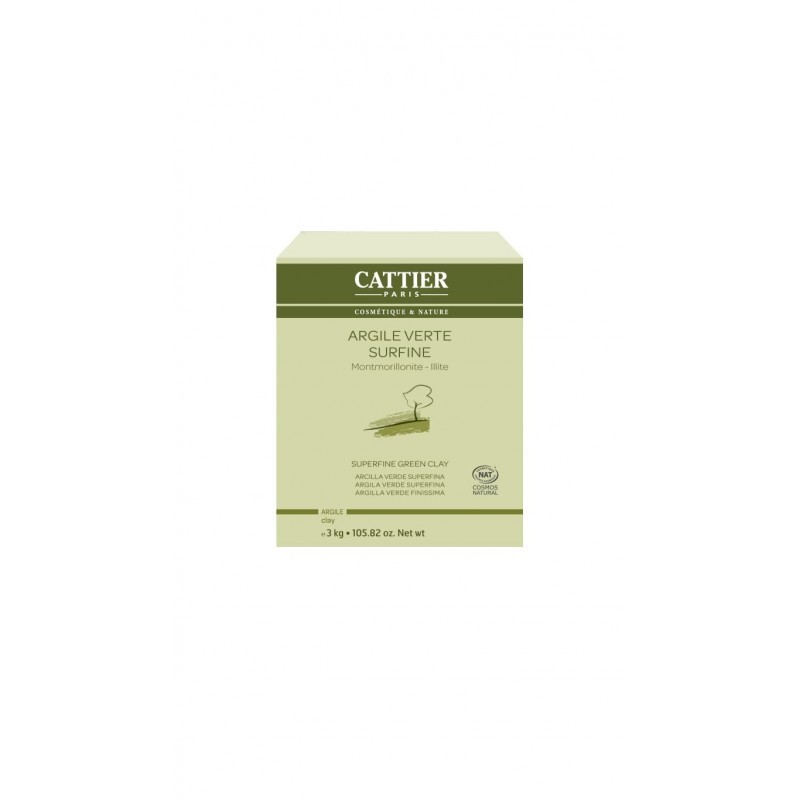 Argila Verde Superfina Cattier, 3 Kg.