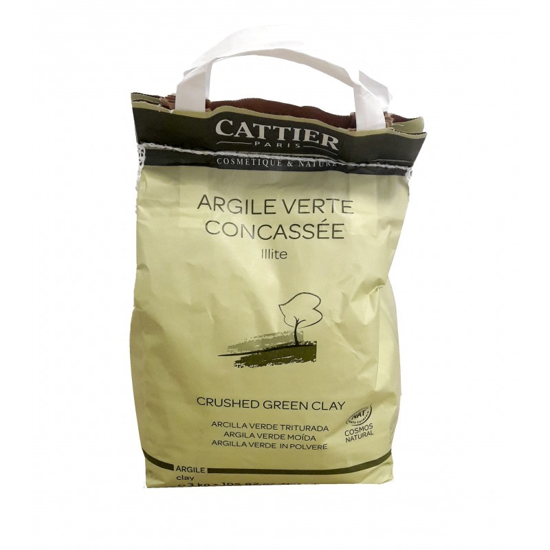 Argila Verde Triturada Cattier, 3 kg.