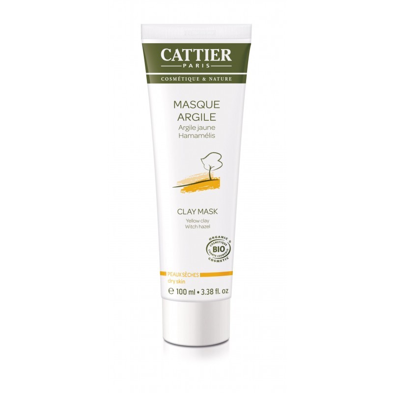 Máscara de Argila Amarela Cattier (Pele Seca), 100ml.