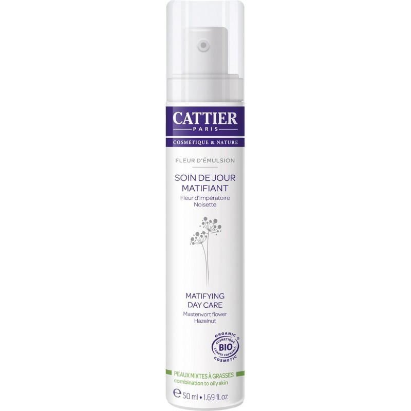 Creme de Dia Matificante Cattier para Pele Mista a Oleosa, 50ml.