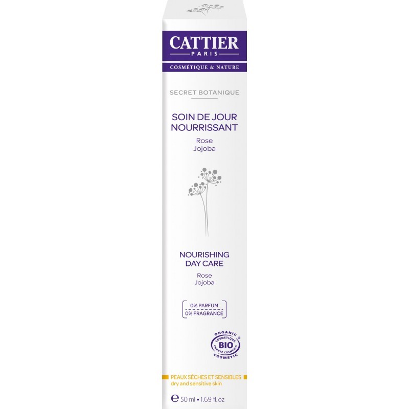 Creme de Dia Nutritivo Cattier (por exemplo, seco/sensível), 50ml.