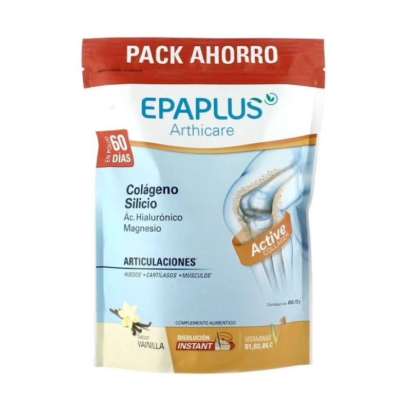 Epaplus Colágeno + Silício + Ac Hialu + Magnésio Baunilha, 60 dias.