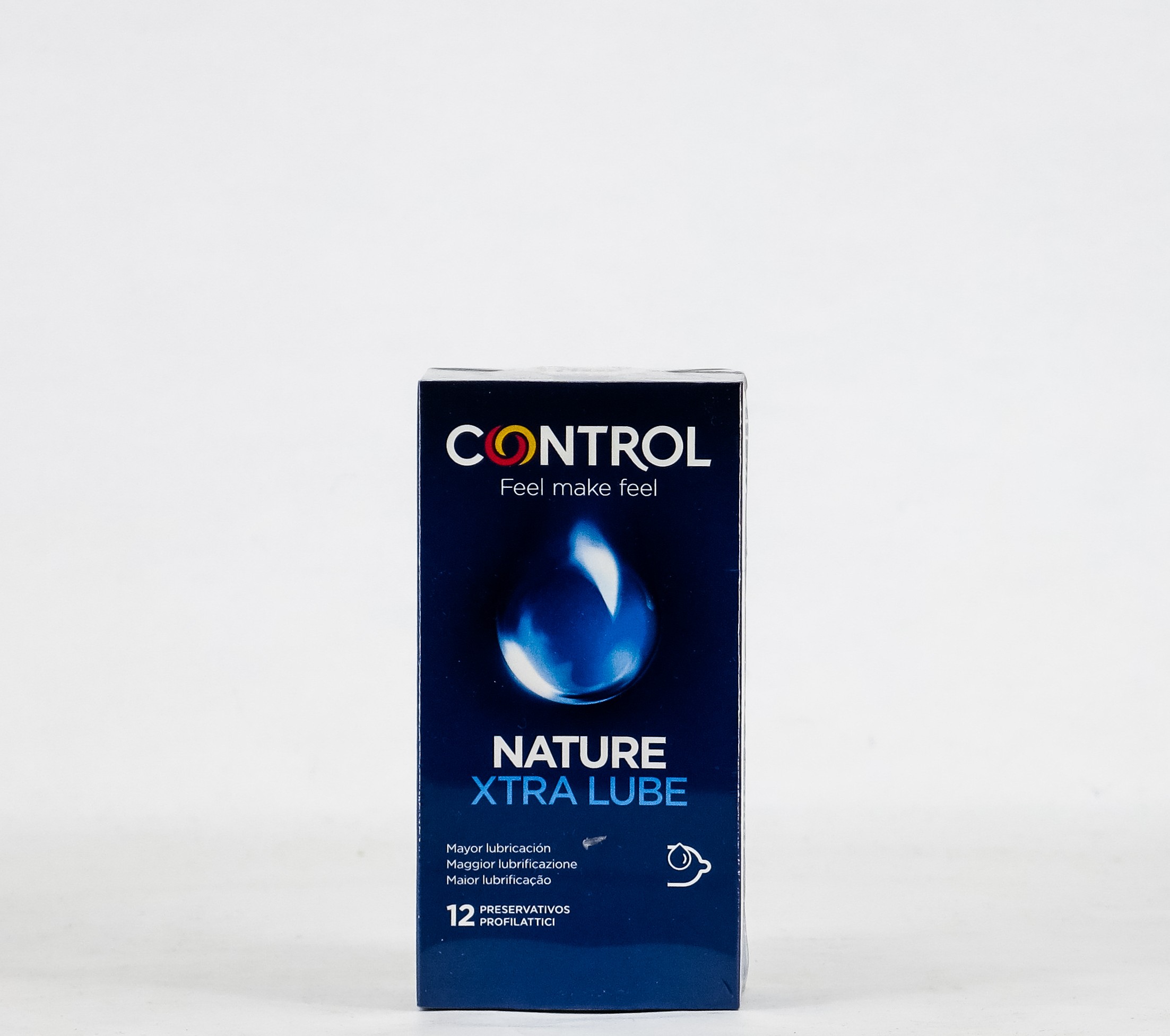 Controle Xtra Lubre, 12 preservativos.